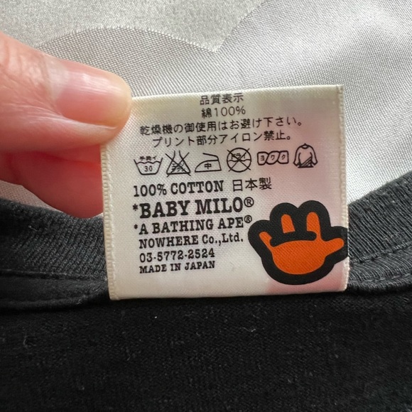 Men’s Bathing Ape Baby Milo t-shirt XL in black and purple - Picture 6 of 6